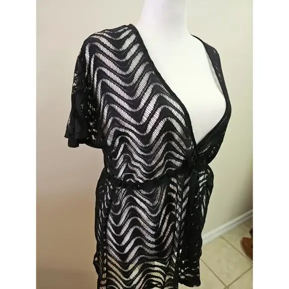 Apt 9 Beach Coverup Deep V Short Sleeve Size XL - Picture 2 of 5